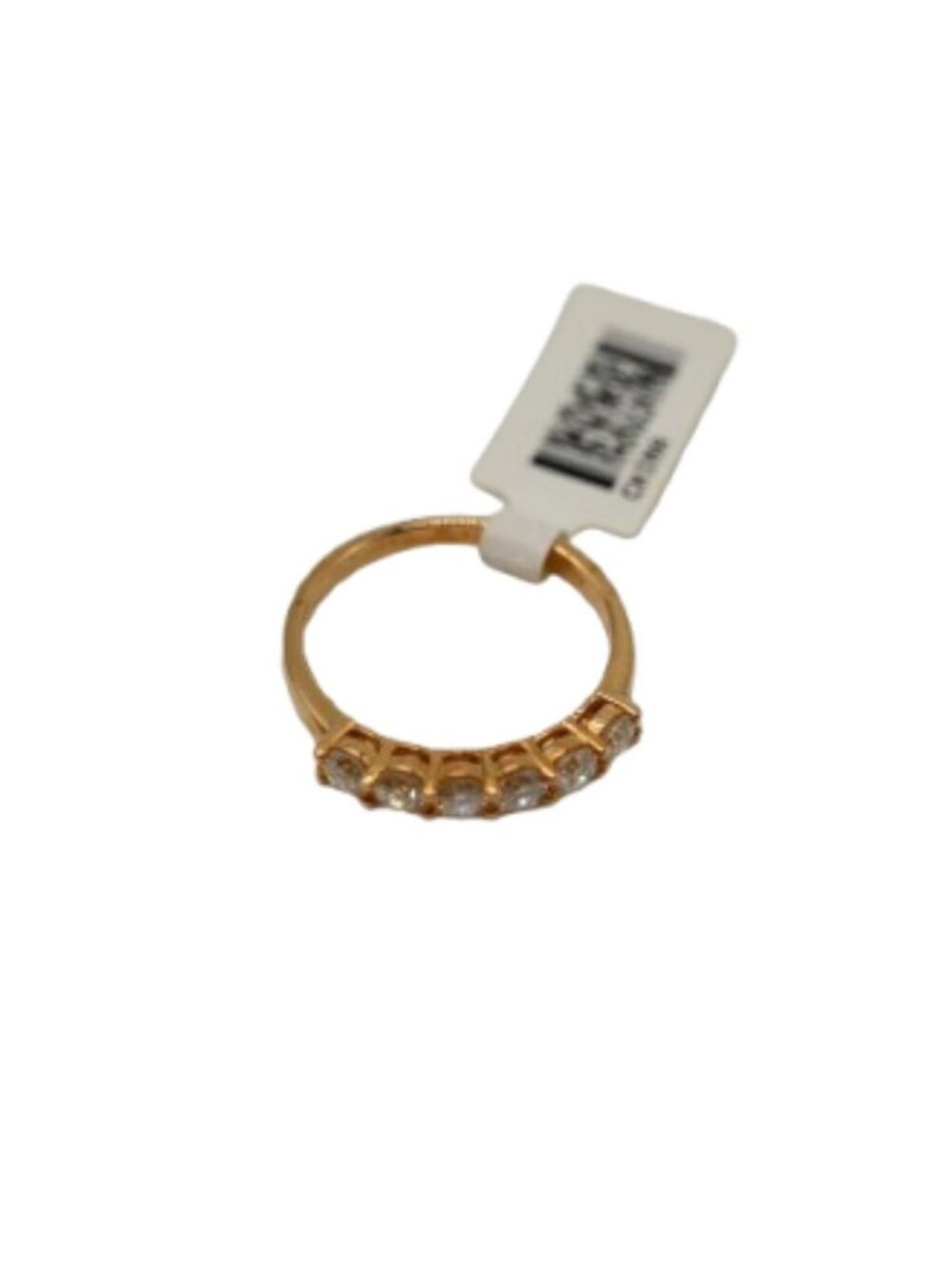 BBJ Sterling Silver 925 CZ Ring Gold Overlay Cubic Zirconia Anniversary Band